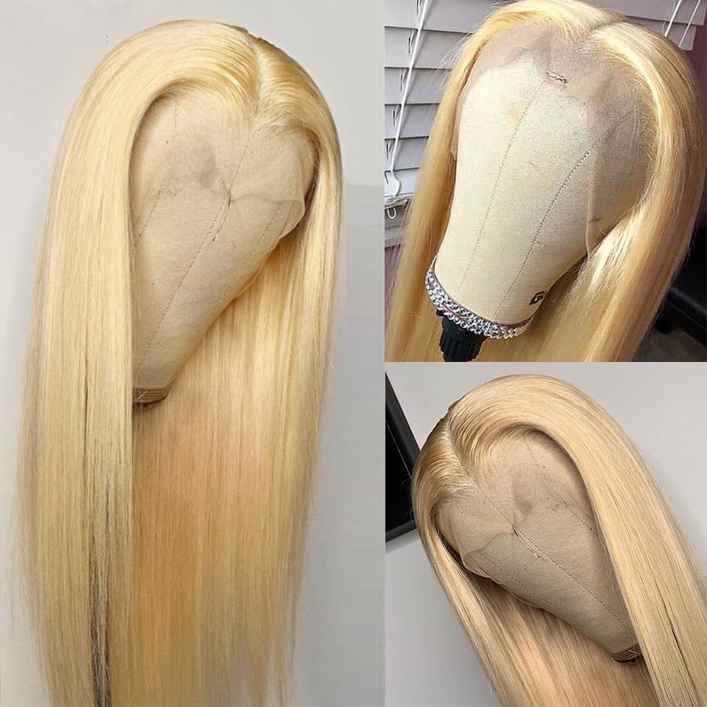 HD Transparent Lace Straight Blond Hair 613 Wig