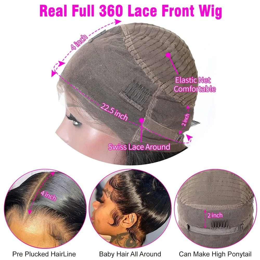 180% Densité Cheveux Bouclés Naturels 360 Full Lace Wig-Amanda Hair