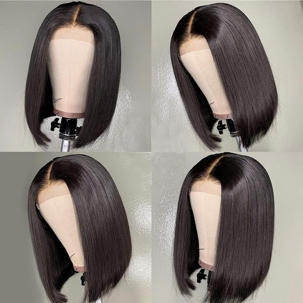 straight front lace wigs short straight hair Bob wig