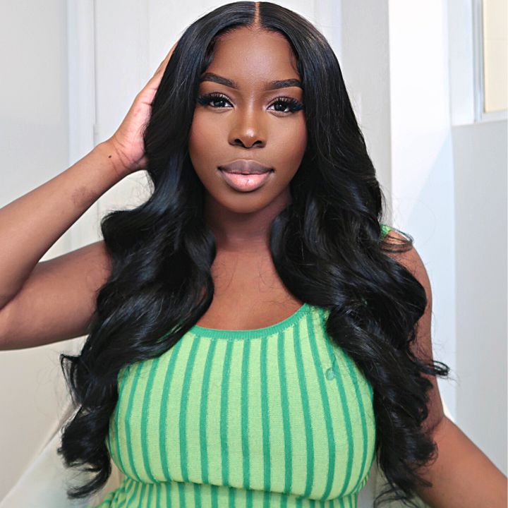 Body Wave Hair 13 * 4 HD Pelucas delanteras de encaje transparente Body Wave Cabello humano Peluca frontal sin pegamento para mujeres-Amanda Hair