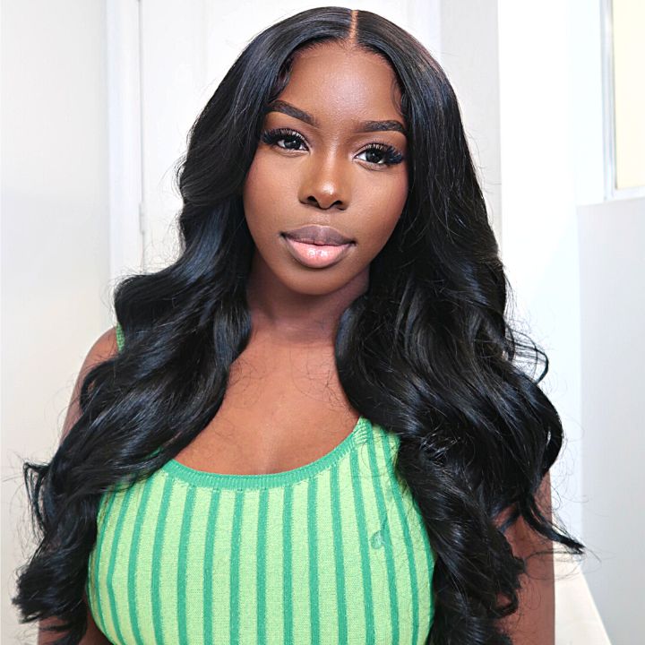 Body Wave Hair 13 * 4 HD Pelucas delanteras de encaje transparente Body Wave Cabello humano Peluca frontal sin pegamento para mujeres-Amanda Hair