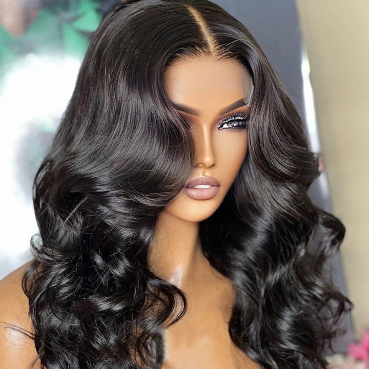 Body Wave Hair 13 * 4 HD Pelucas delanteras de encaje transparente Body Wave Cabello humano Peluca frontal sin pegamento para mujeres-Amanda Hair