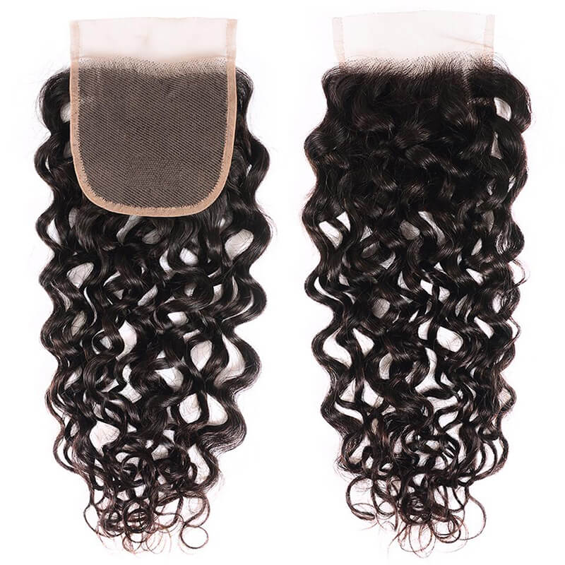 Amanda Water Wave 4*4 Lace Closure 100% Remi Human Hair