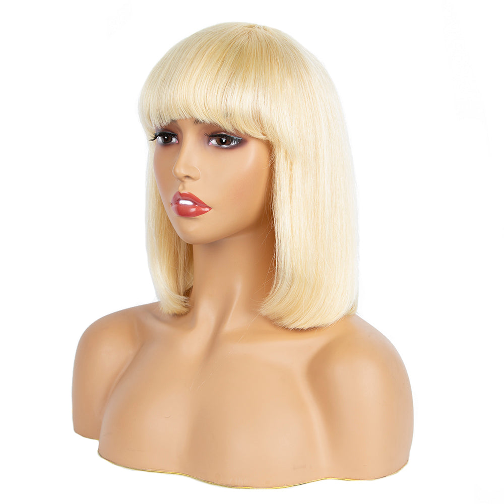 613-Lace-Front-Human-Hair-Wigs-With-Bangs-Straight-Colorful-Bob-Cut-Wig-Short-Honey-Blonde