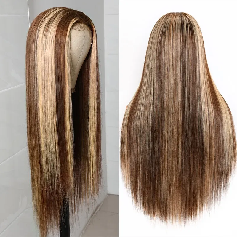 P4/27 Color Honey Blonde Wig Straight Human hair