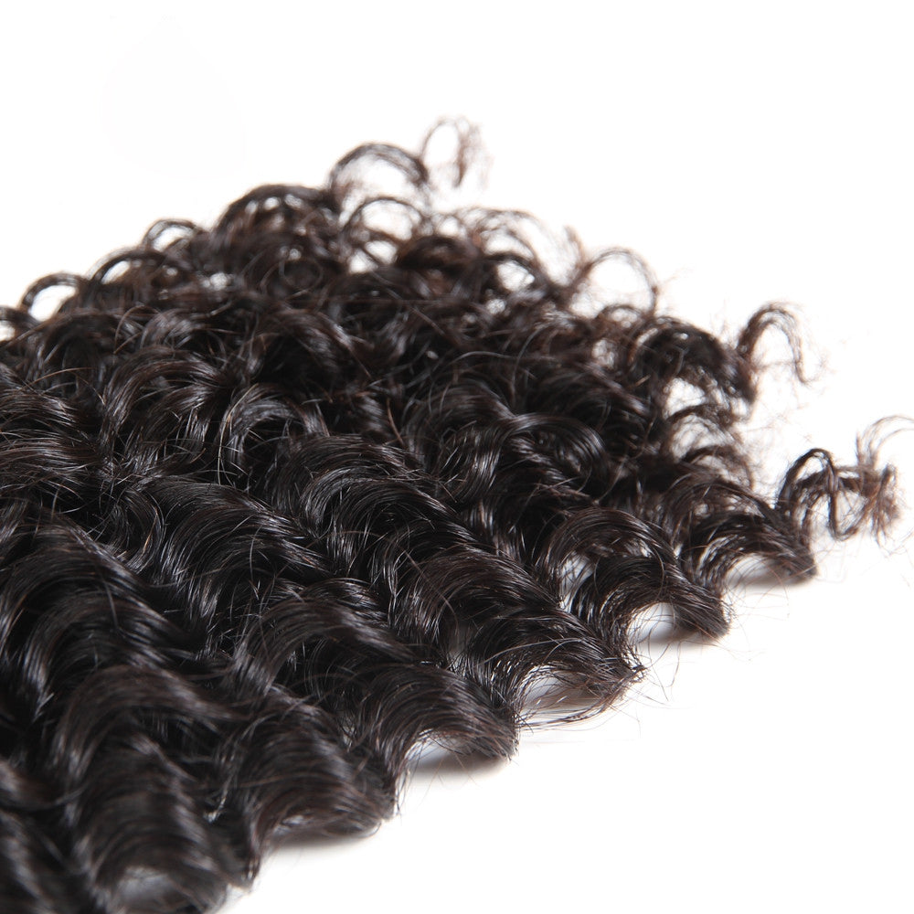 Kinky Curly 3 Bundles Avec 4 * 4 Lace Closure 9A Grade Cheveux Brésiliens 100% Cheveux Humains Non Transformés Noël Hot Item - Amanda Hair