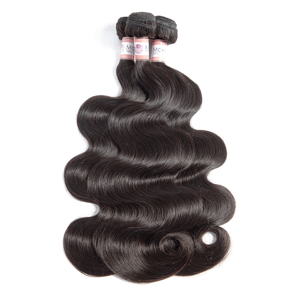 Cheveux brésiliens Body Wave 3 faisceaux avec fermeture à lacet 4 * 4 10A Grade 100% cheveux humains Remi - Amanda Hair