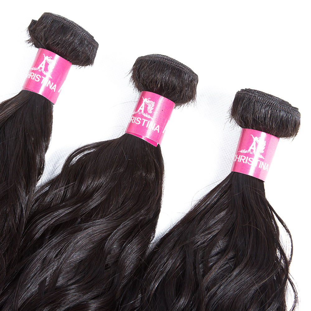 Bundles de cheveux humains Bundles de cheveux de vague d'eau 28 30 pouces Bundles de cheveux Remy Weave 3/4 Bundles Extensions de cheveux humains - Amanda Hair