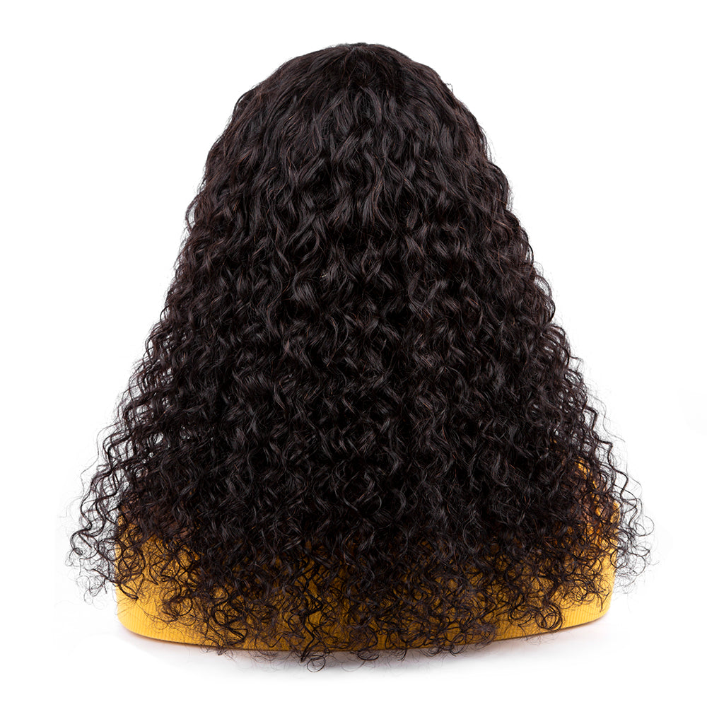 Long Curly Human Hair Wigs With Bangs