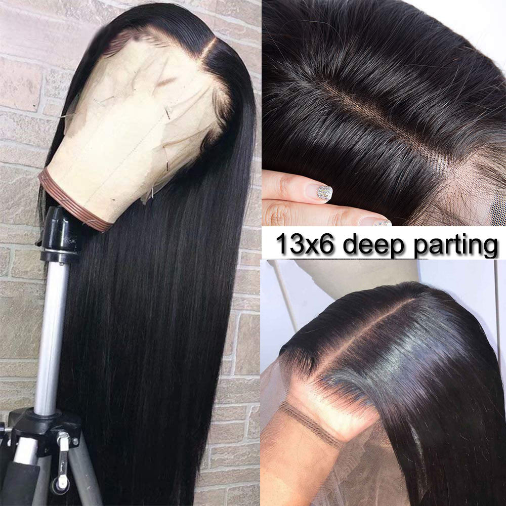 Long Straight Hair Wigs 13x6 HD Transparent Lace Frontal Wig