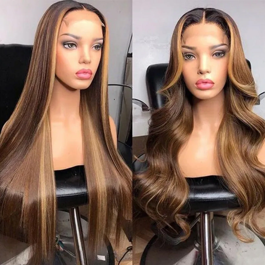 5*5 HD Lace Wig Highlight Closure Wig