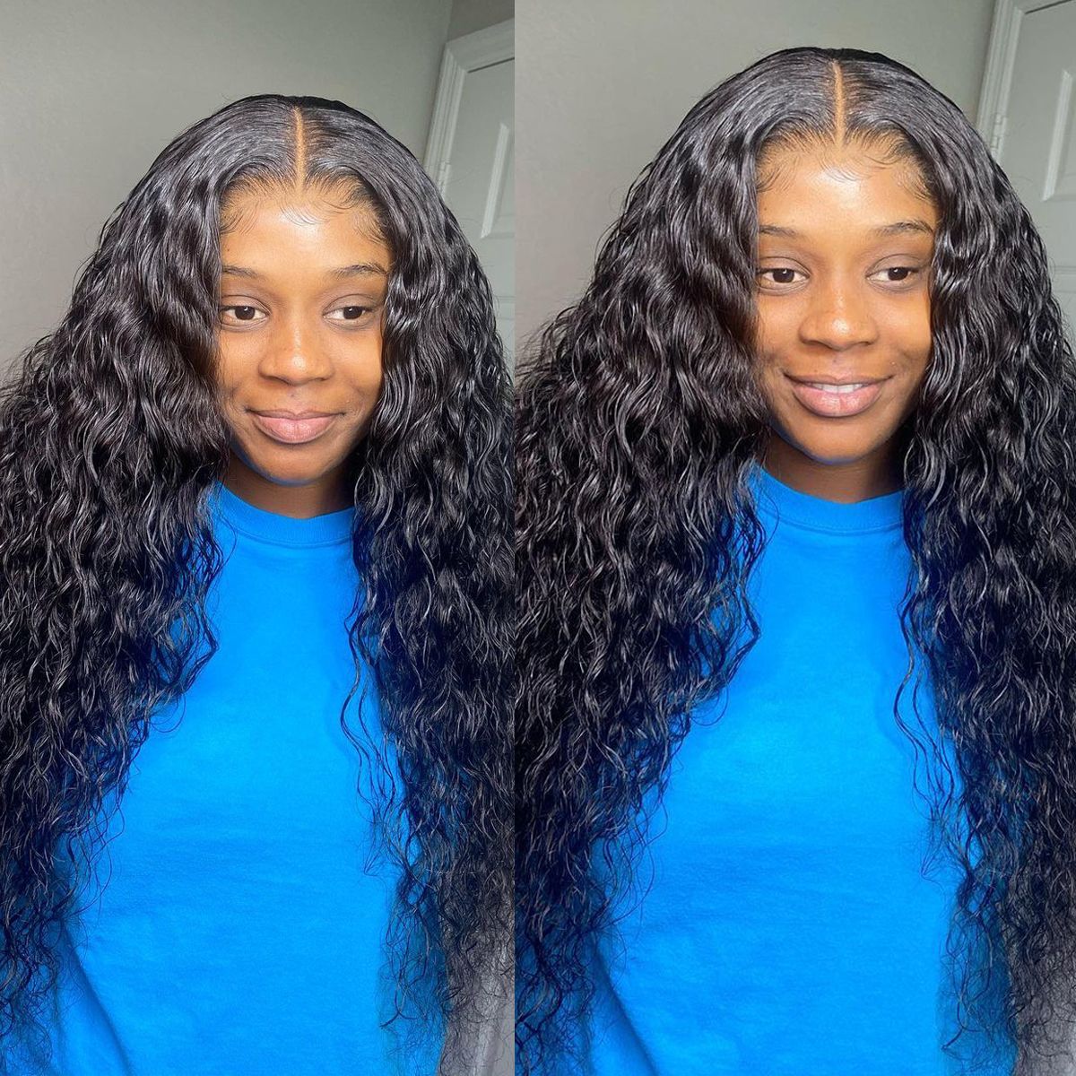 Affordable Brazilian Water Wave Human Hair Wigs Glueless 4*4 Swiss Lace Closure Wig For Women