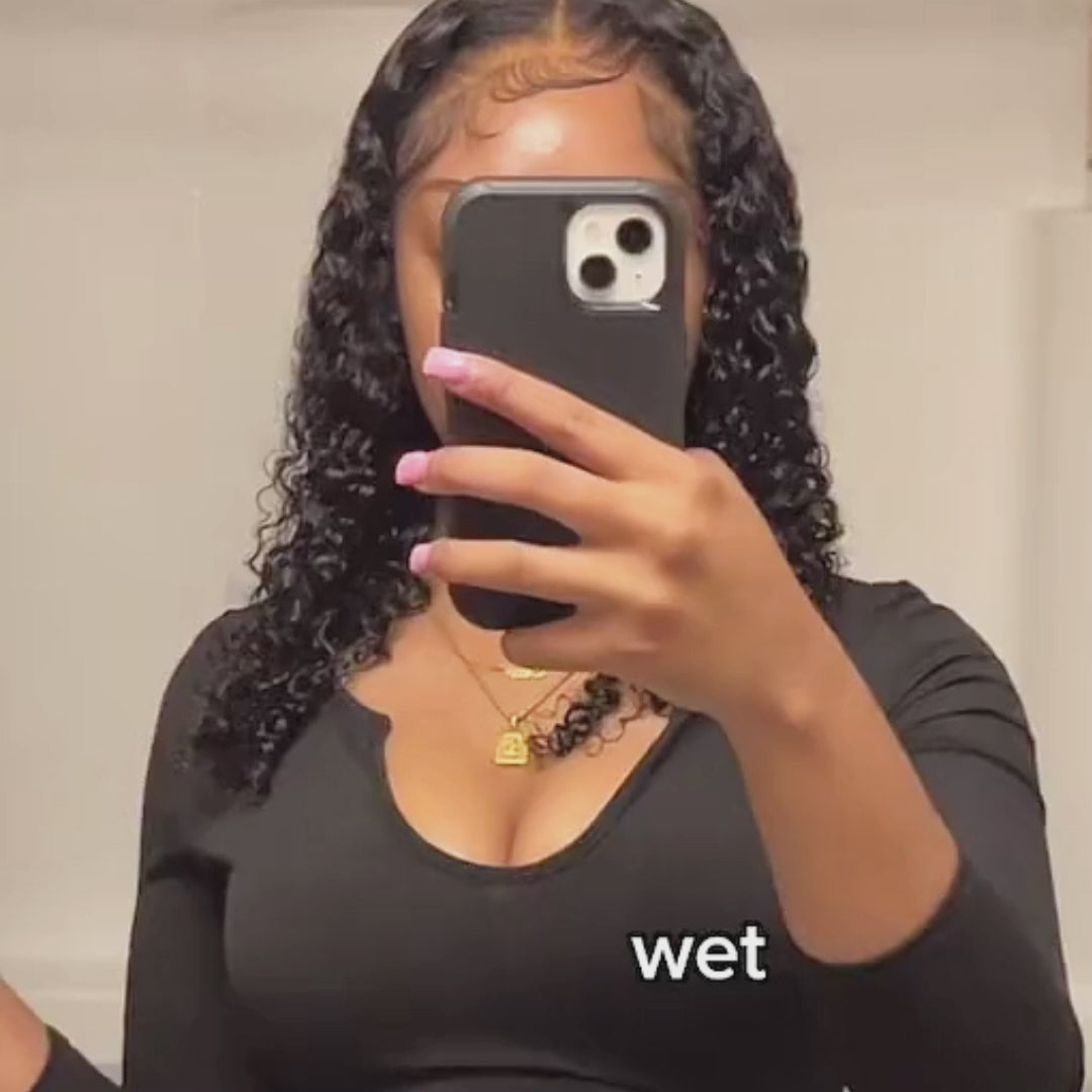 Tiktok Saebunny même perruque-perruque Bob bouclée courte 13*6/13*4/4*4 cheveux bouclés brésiliens Bob perruques-Amanda cheveux