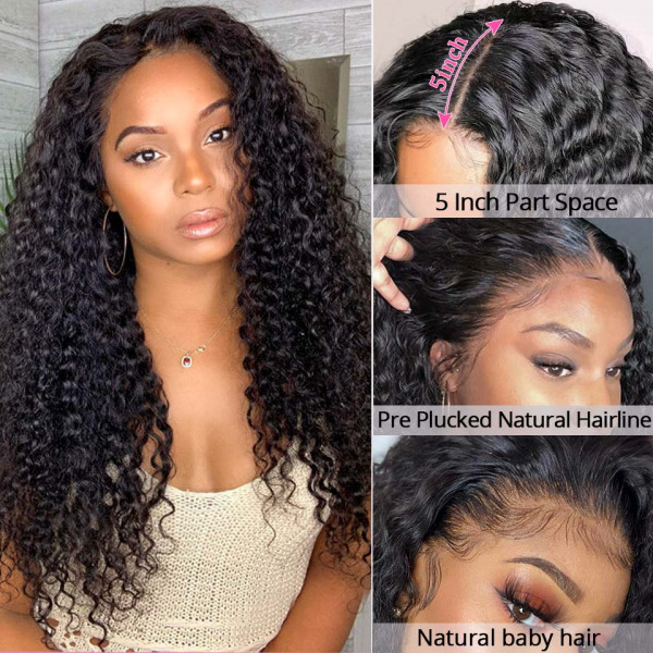 Deep Wave 5*5 HD Lace Closure Wig