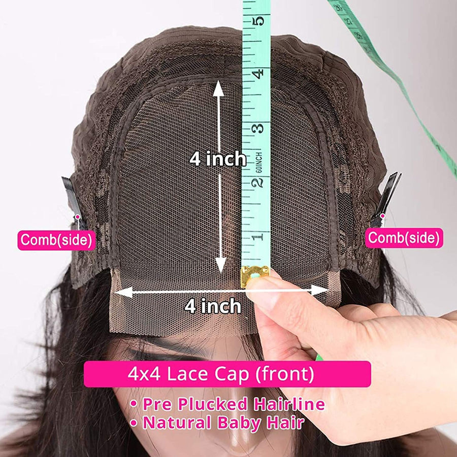 Body Wave Lace Closure Wig Real Human Hair Wigs Preplucked with Natural Hairline