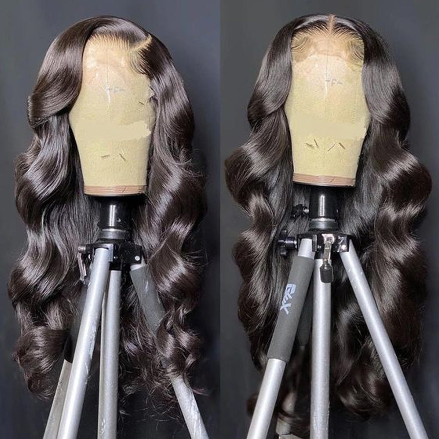 Transparent 4x4 Lace Closure Wig Body Wave Virgin Human Hair