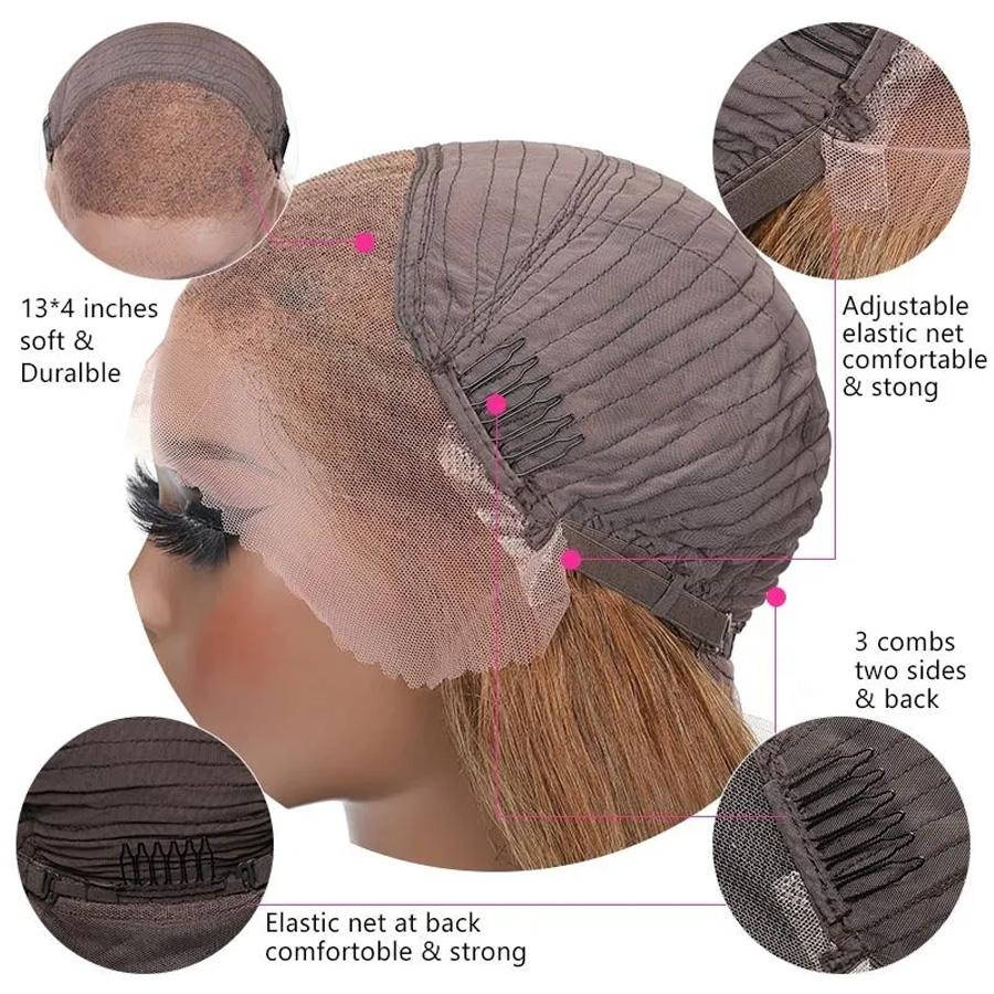 Brown Body Wave Human Hair Wigs 13x4 Lace Front Colored Wig