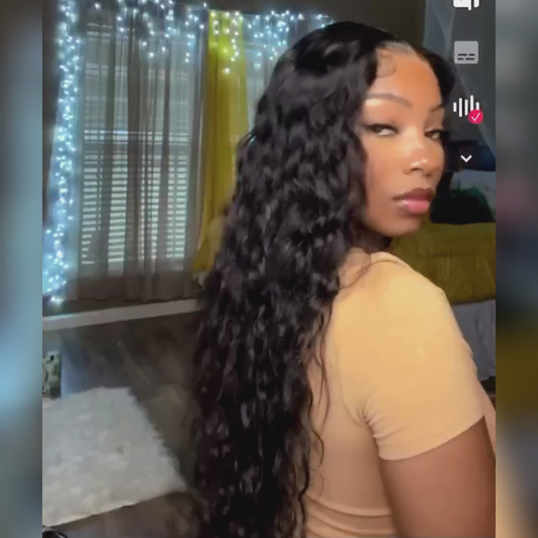 Nature Wave 13 * 4 Perruques frontales Cheveux naturels pré-plumés Perruques en dentelle transparentes-Amanda Hair
