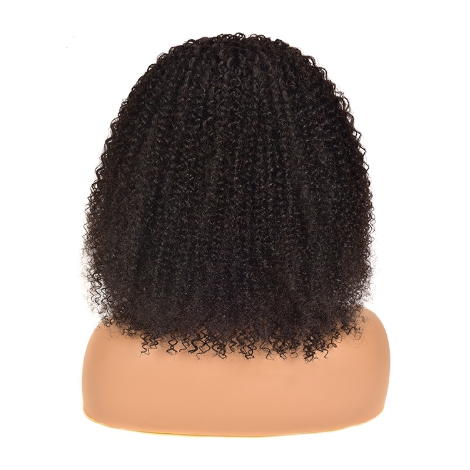 Kinky Curly Headband Wigs Human Hair 150% Density Glueless Wig