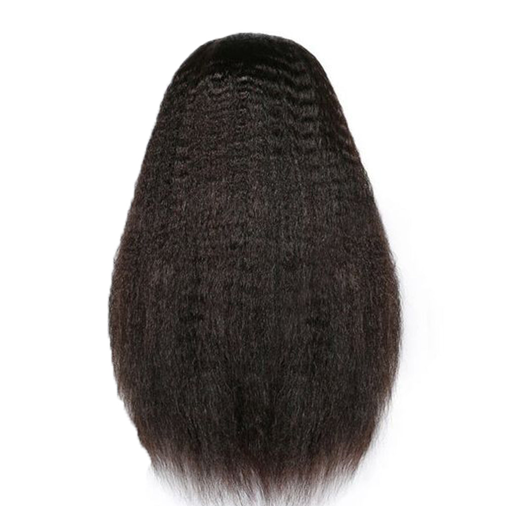 13x6 Glueless Lace Front Wig Kinky Straight Virgin Human Hair Wigs 180% Density For Women Pre Plucked With Baby Hair-Amanda Hair