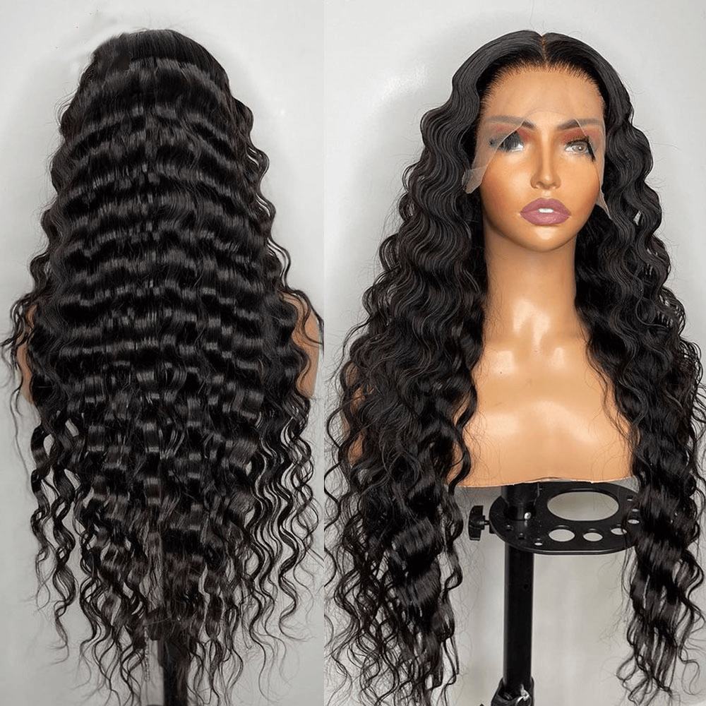 loose deep wave hair HD transparent lace frontal wig loose deep wave closure wigs
