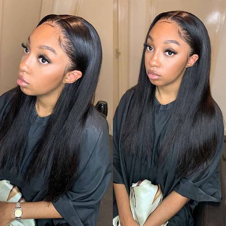 13*6 Long Straight glueless HD lace front wig