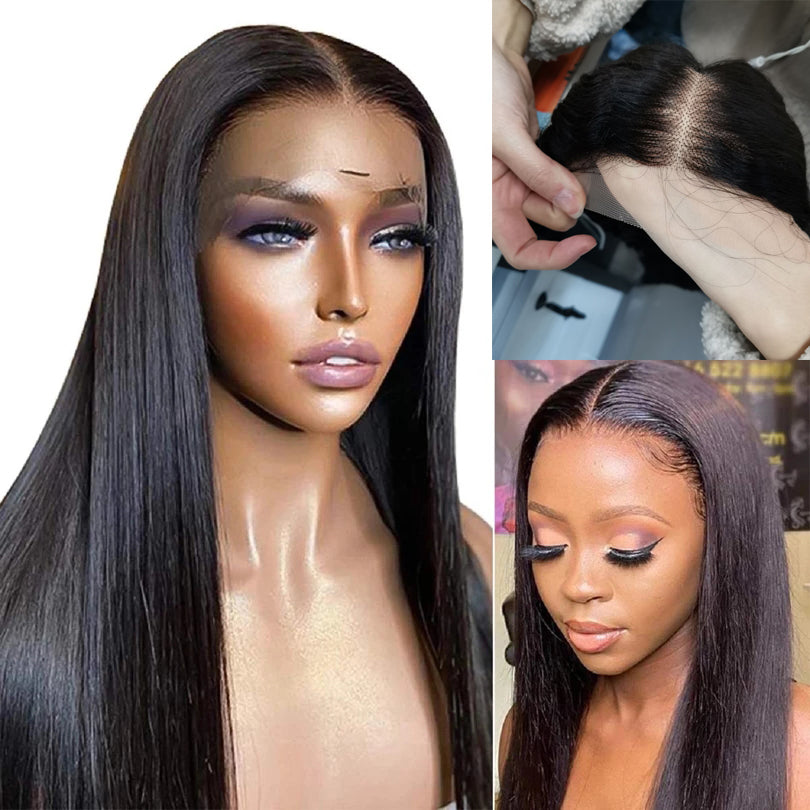 13*6 Long Straight glueless HD lace front wig