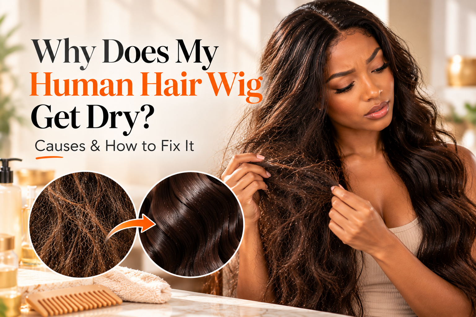 Why Does My Human Hair Wig Get Dry? Causes & How to Fix It