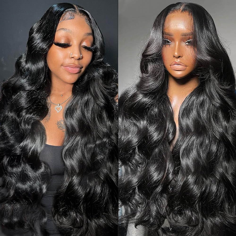 $119=28 Inch 200% Density 3D Bouncy Body Wave Human Hair Transparent Lace Front Wig Flash Sale