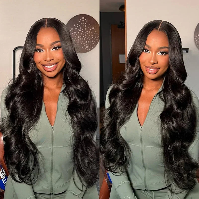 Glueless Loose Wave Wigs Virgin Human Hair 4 * 4/13 * 4 Transparent HD Lace Front Wig Pré-plumé Hairline - Amanda Hair 
