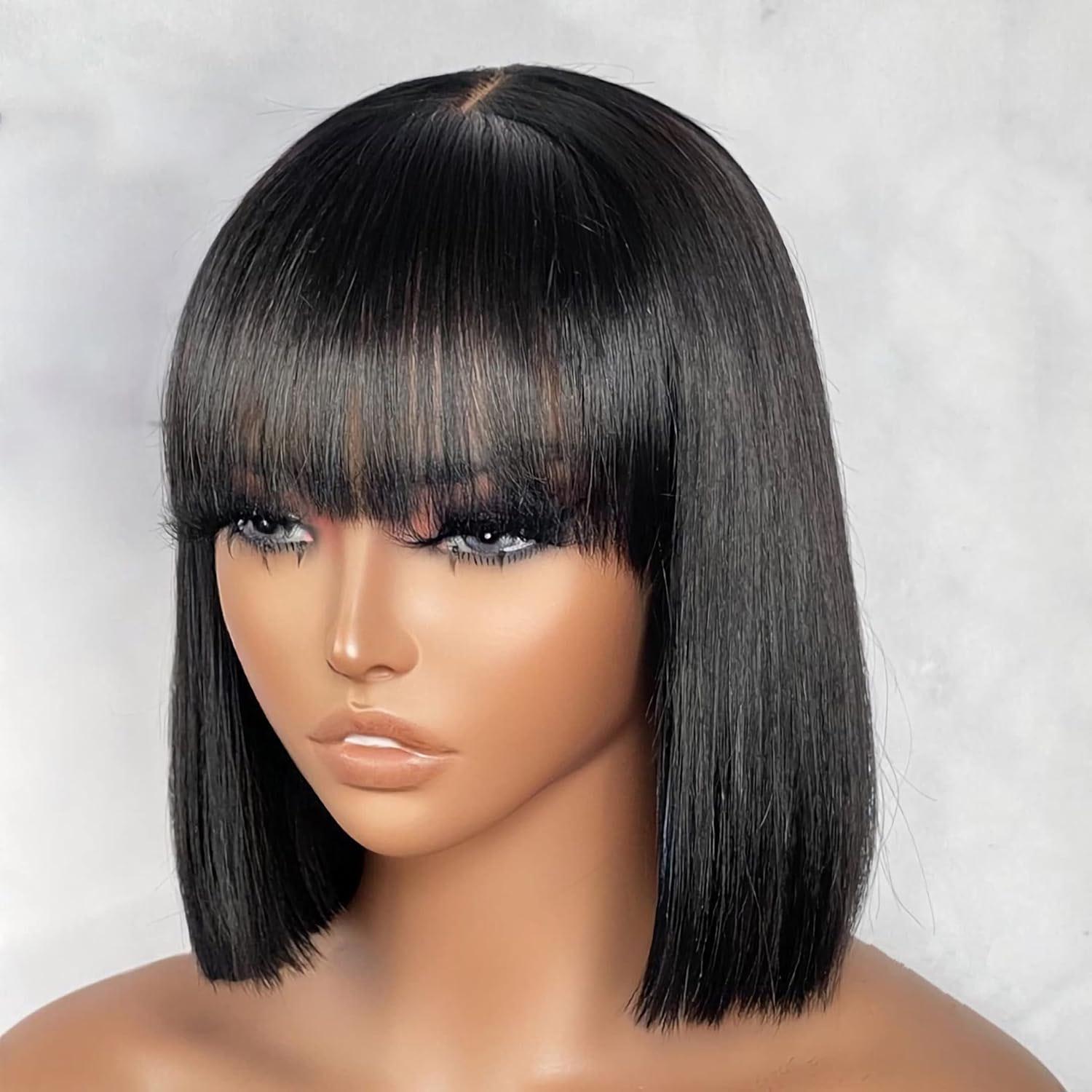 3 Wigs for $199 |  18" Body Wave Bangs Wig + 16" Full 250% Density Kinky Curly 6×4 Lace Wig + Classic Bob Wig Flash Sale