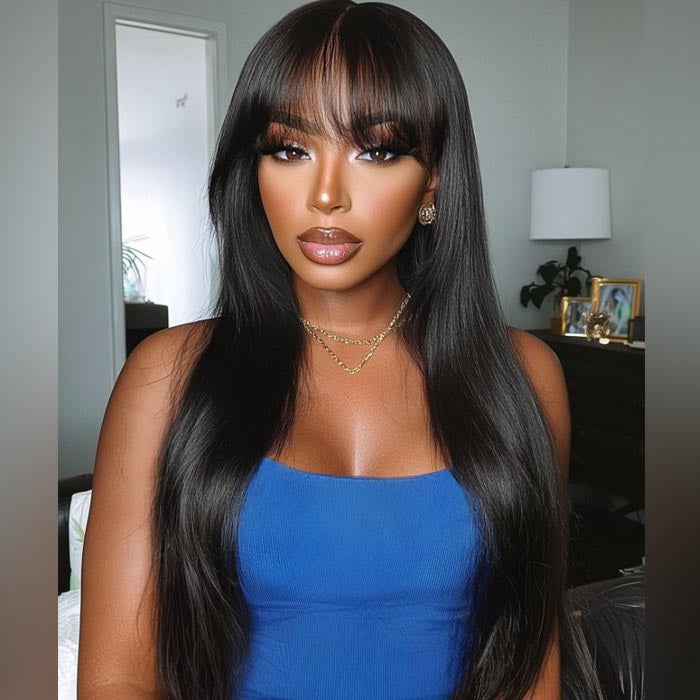3 Wigs for $199 |  18" Body Wave Bangs Wig + 16" Full 250% Density Kinky Curly 6×4 Lace Wig + Classic Bob Wig Flash Sale