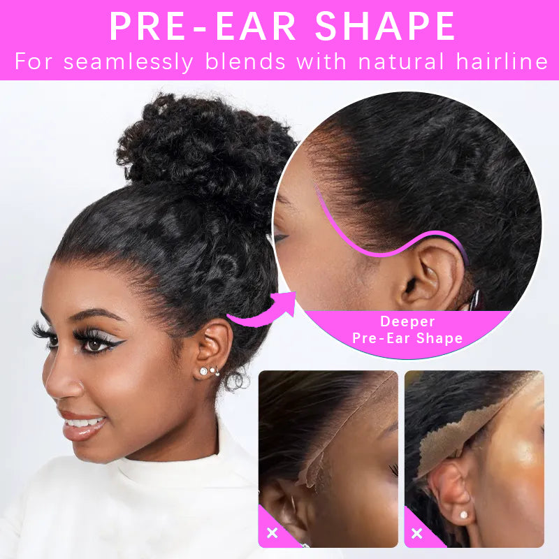 Deep Curly Snug Fit 360 Invisible Strap Glueless Pre-Bleached And Pre-Cut Lace Human Hair Wig