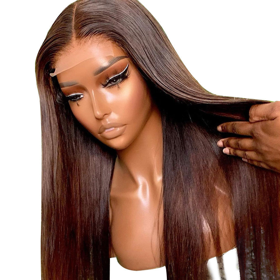 Highlight Light Blonde Glueless Transparent Lace Closure Human Hair Straight / Body Wave Wigs 5x5 Lace Part Colored Wig-Amanda Hair