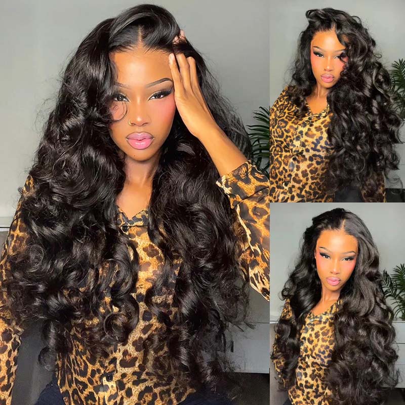 Bogo Flash Sale| Top-Selling Loose Wave Glueless 6x4 Lace Wig with Curtain Bangs + Long Water Wave Reddish Brown 7x5 Lace Wig