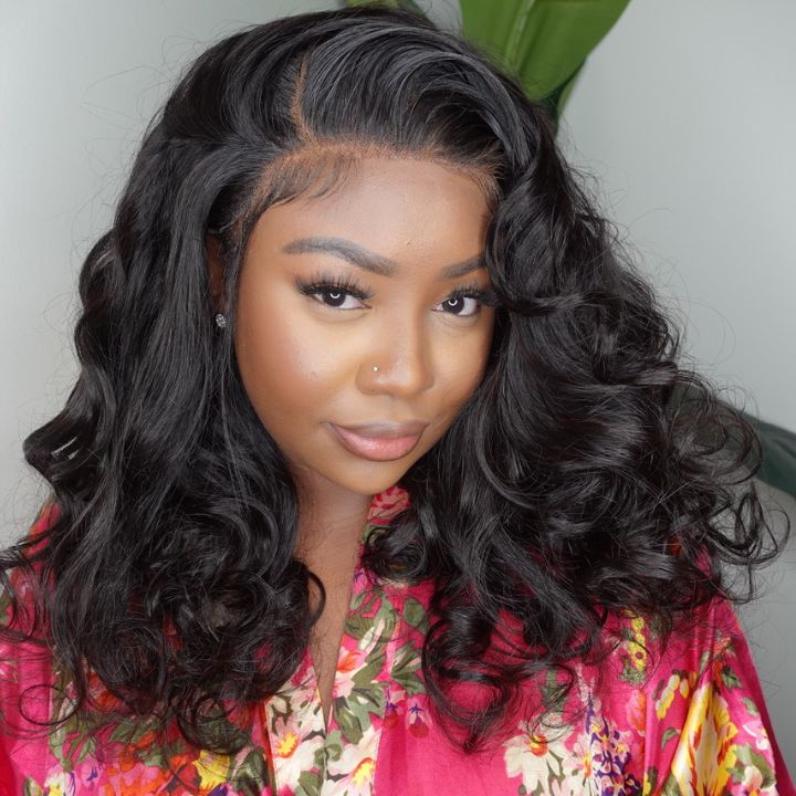 Glueless Loose Wave Lace Front Wigs Transparent HD Virgin Human Hair Pre Plucked Hairline - Amanda Hair