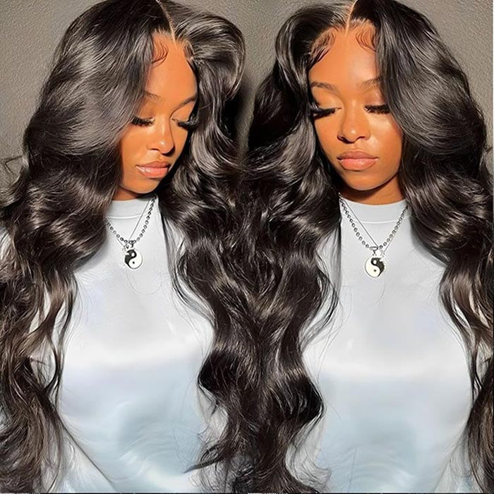 Flash Sale High Quality High Density 4x4 Lace Closure Body Wave Wigs Natural Color-Amanda Hair