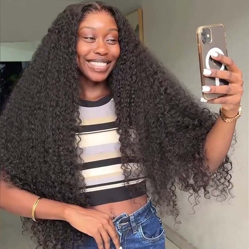 Extra 60% OFF| 300% Density Luxury custom wigs Glueless Lace Front Curly Wigs Super Double Drawn Level Flash Sale