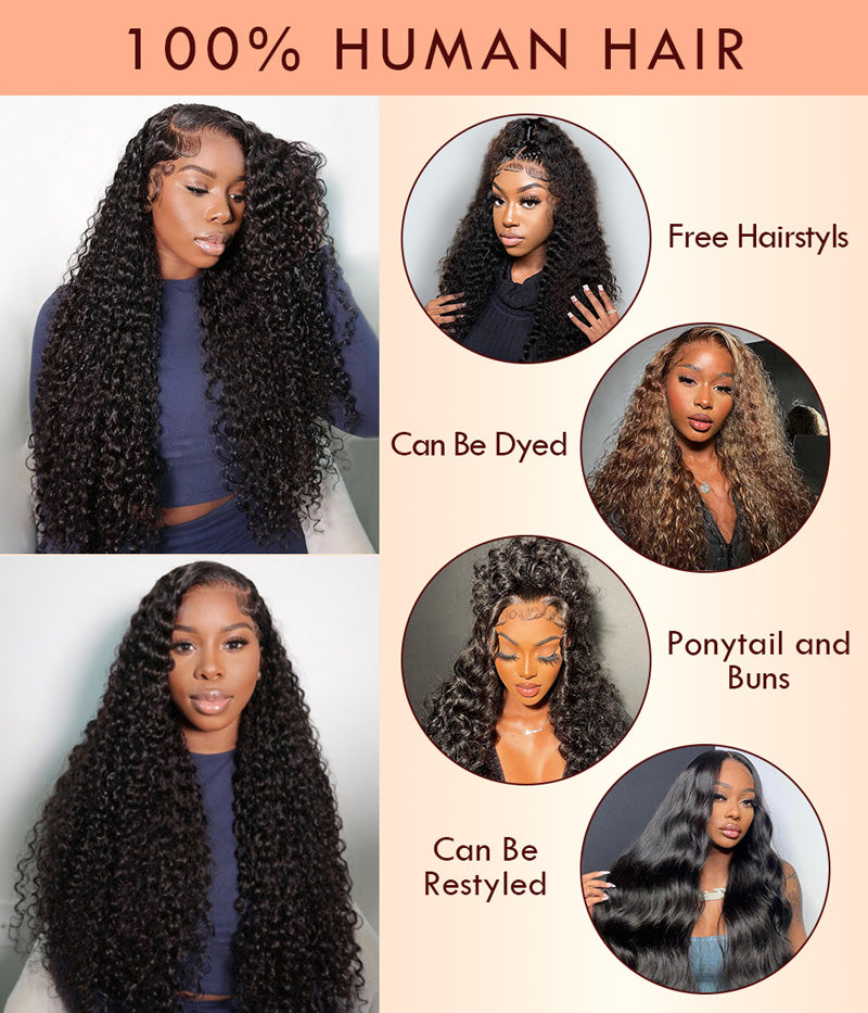 Long Curly Hair 6x4 Lace closure /13x4 Lace Frontal Wig Thick Curly Hair Glueless Wigs Stock Limited -Amanda Hair