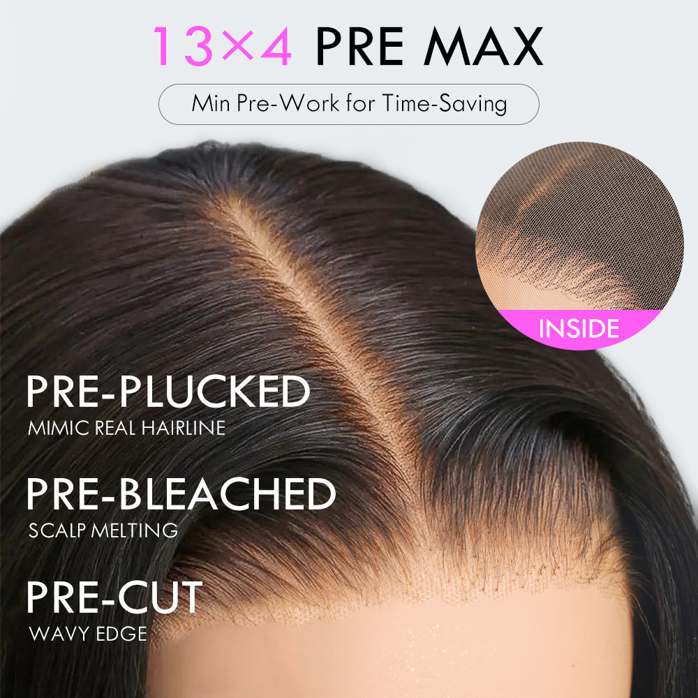 24H Fast Shipping | Loose Wave 13x4 Pre-Everything Lace Frontal Fluffy Wig With Face Framing Curtain Bangs And Invisi-Drawstring Flash Sale