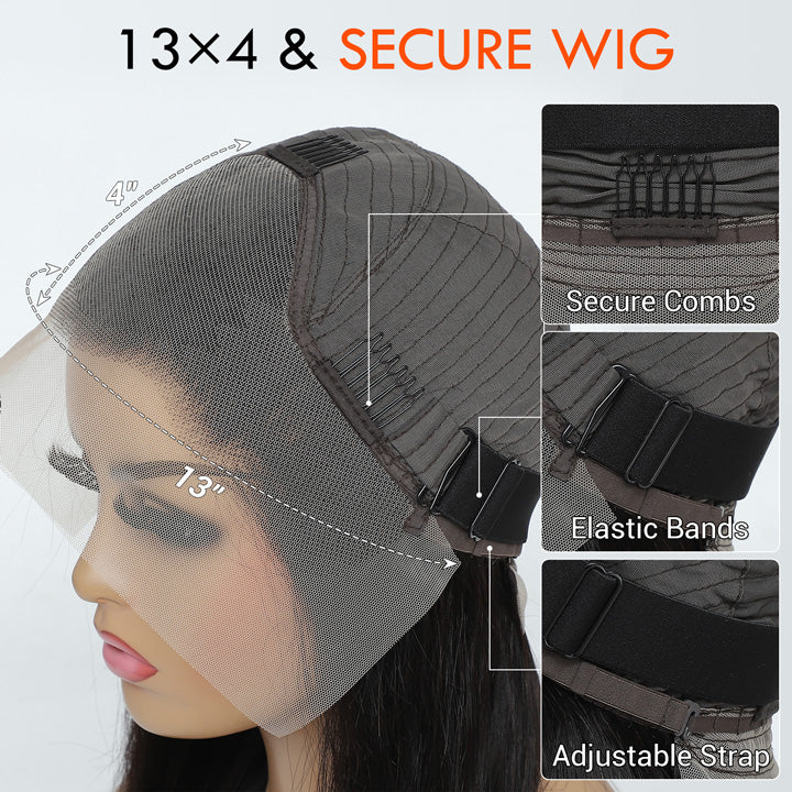 Straight Braids Lace Front Wig Clear Transparent Lace Silk Human Hair Wig- Amanda Hair