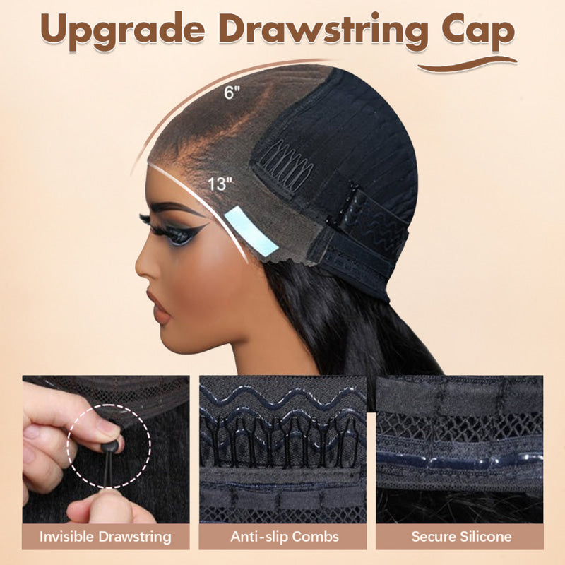 300% Density Burmese Curly Highlight Brown 13x6 Lace Front HD Transparent Lace Glueless Curly Human Hair Wig