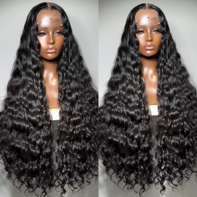 Glueless Loose Wave Wigs Virgin Human Hair 4 * 4/13 * 4 Transparent HD Lace Front Wig Pré-plumé Hairline - Amanda Hair 
