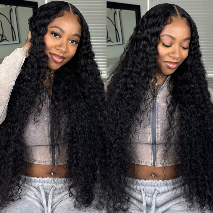 Glueless Loose Wave Wigs Virgin Human Hair 4 * 4/13 * 4 Transparent HD Lace Front Wig Pré-plumé Hairline - Amanda Hair 