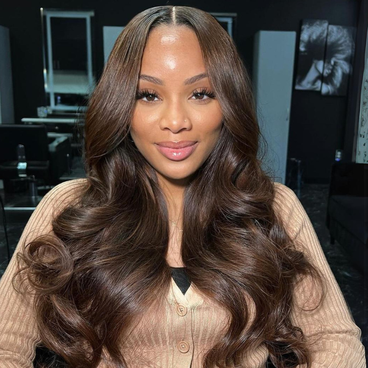 Dark Root to Brown Body Wave 13x4 Lace Front /4*4 Lace Closure Wigs Human Hair Color Lace Wig With Baby Hair - Amanda Hair