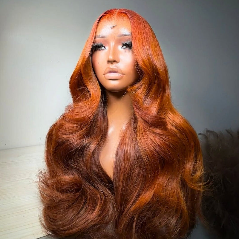 Highlight Ginger Copper Orange Wig Body Wave Pre Everything 7x5/13x4 Lace Beginner Friendly Glueless Wigs-Amanda Hair