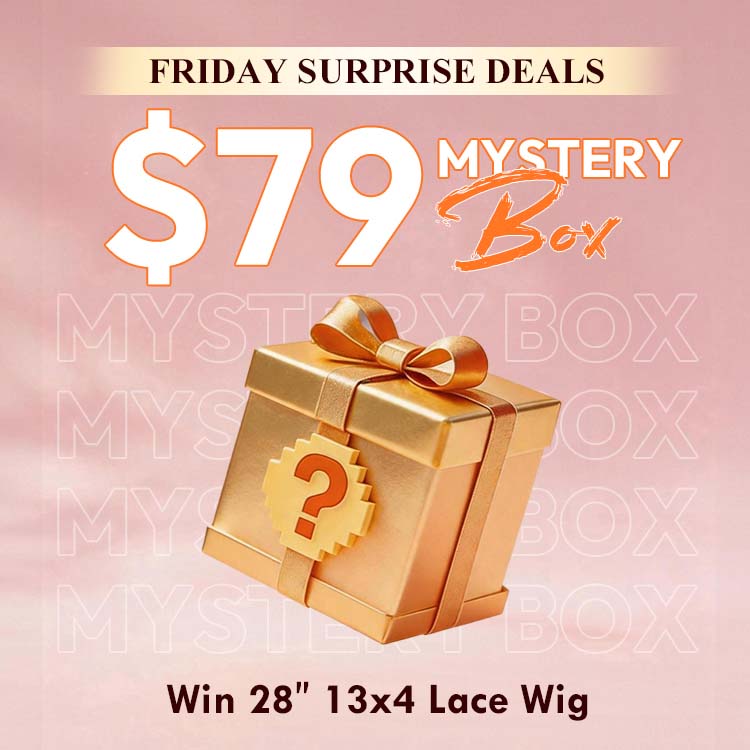 Caja misteriosa de Navidad | Valor de ganancia de $89 Peluca con frente de encaje de $189 a $299 Stock limitado