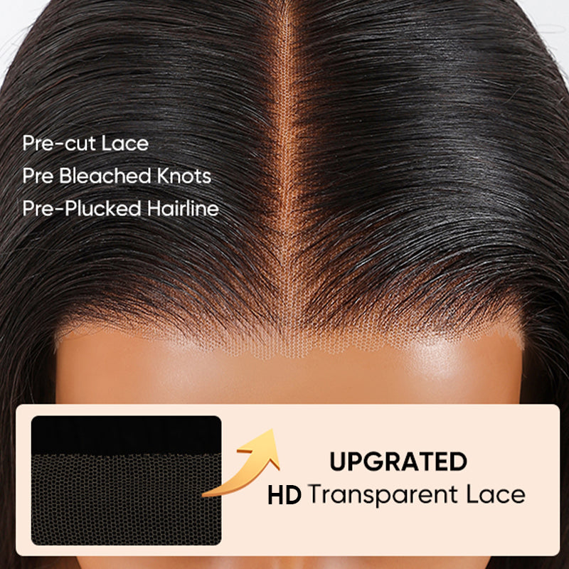 Glueless Loose Wave Wigs Virgin Human Hair 4 * 4/13 * 4 Transparent HD Lace Front Wig Pré-plumé Hairline - Amanda Hair 
