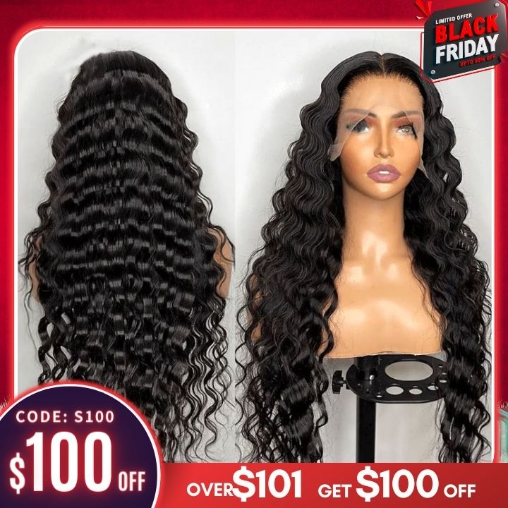 Flash Sale: Glueless Loose Deep Wave HD Lace Pre Plucked Hairline Wigs-Amanda Hair