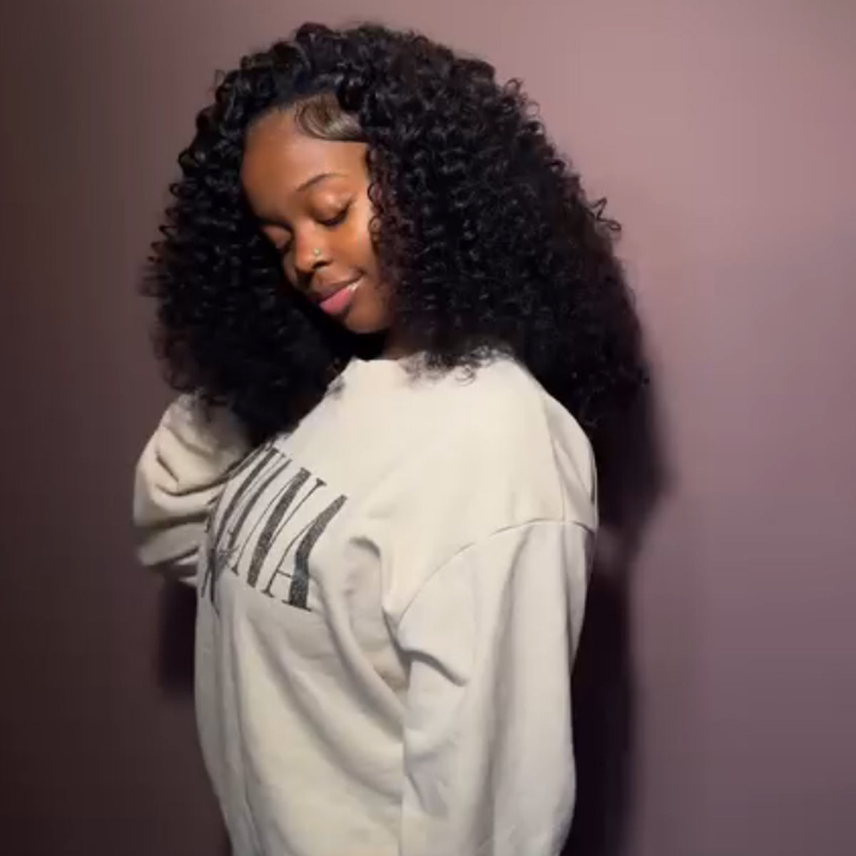 Glueless Wand Curl Hair 13*4/6*4 Lace Front Human Hair Wig Bouncy Loose Curly Lace Front Wear Go wigs No Code Needed  - Amanda Hair